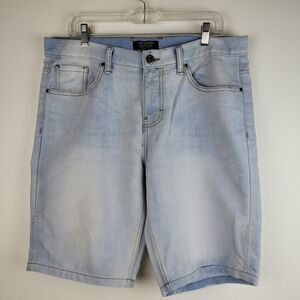 Threadbare men's light wash mid rise denim shorts size 36 casual classic retro